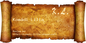 Komádi Lilla névjegykártya