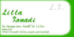 lilla komadi business card